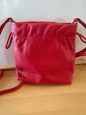 Fossil Red Leather Crossbody Bag